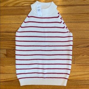 Shimmered Halter Sweater Tank